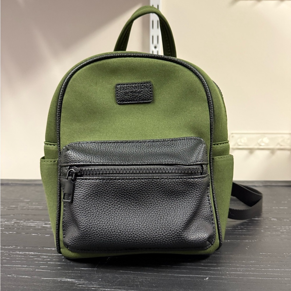 Olive & Black Mini Backpack